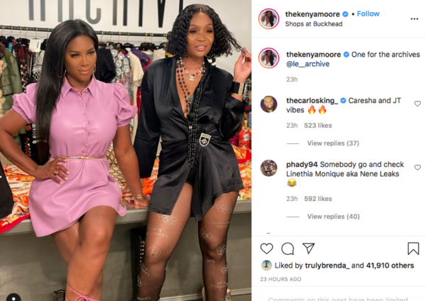 ‘Somebody Go Check on Linethia’: Kenya Moore and Marlo Hampton’s Photo Sends Fans Into a Frenzy