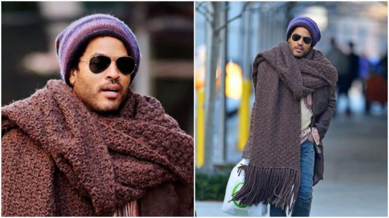 Lenny Kravitz on gigantic scarf that went viral: ‘It was cold’