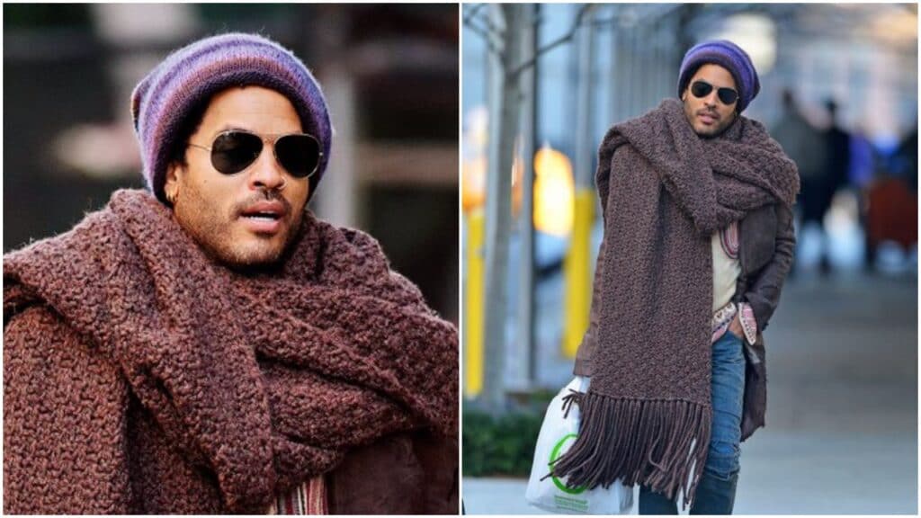 Lenny Kravitz on gigantic scarf that went viral: ‘It was cold’