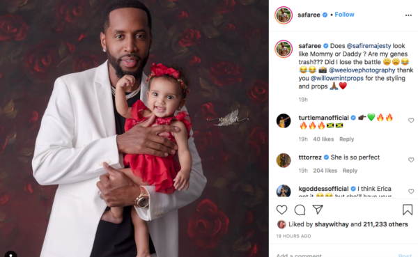 ‘Perfect Blend of You Both’: Safaree Asks Fans Which Parent His Daughter Safire Resembles More