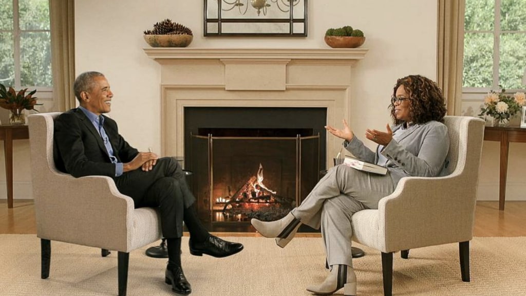 Oprah shares clip that reveals she, Obama not in same room during interview