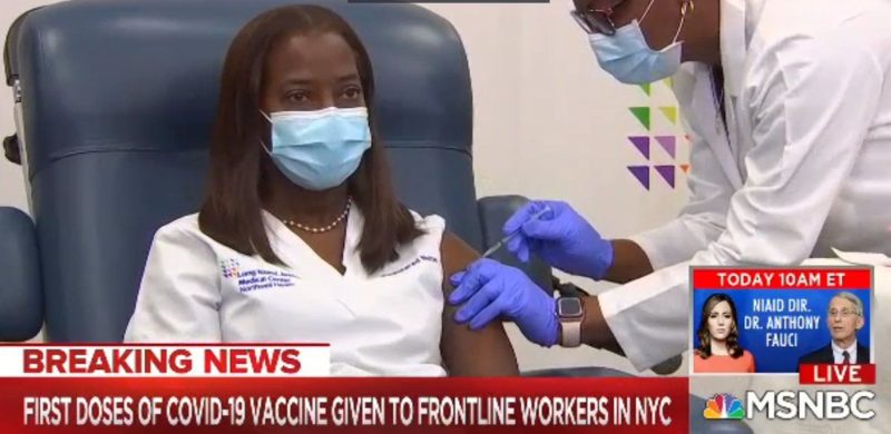 Black ICU Nurse Sandra Lindsay Among First Of COVID-19 Vaccine Recipients