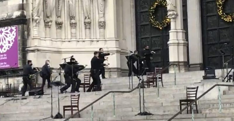 Gunman shot by police at NYC cathedral Christmas concert