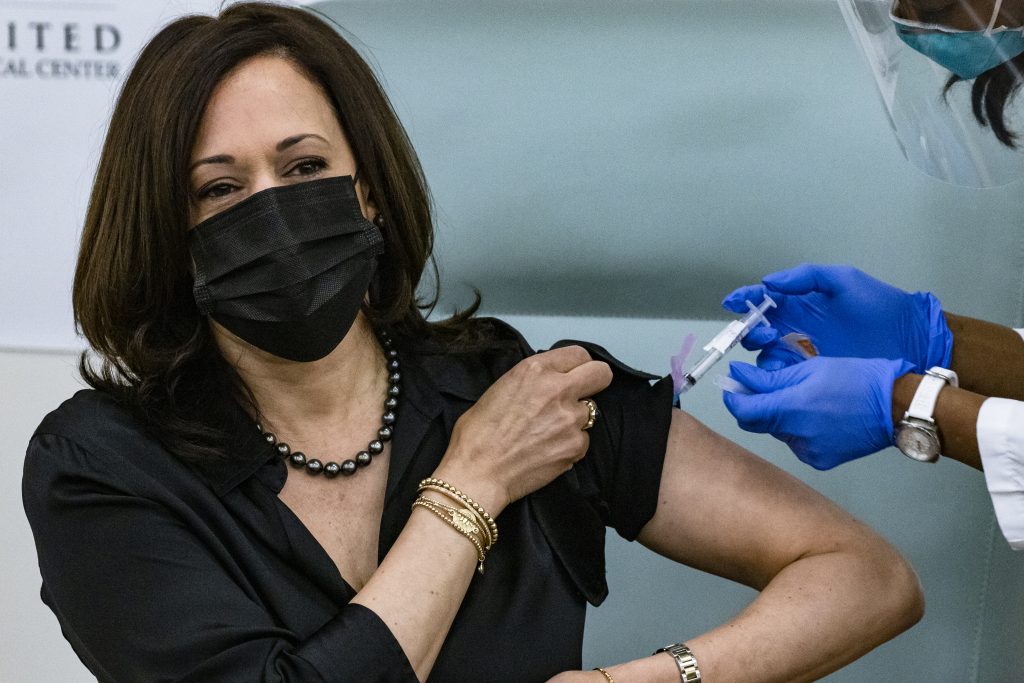 Kamala Harris receives COVID-19 vaccine, urges trust in minority communities