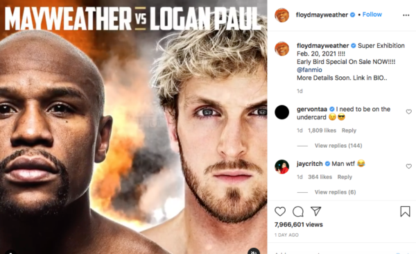 Floyd Mayweather Announces Exhibition Fight Against Logan Paul, the Older Brother of YouTuber Who KO’d Nate Robinson