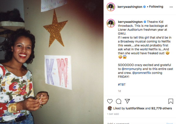 ‘You Haven’t Aged!!’: Kerry Washington Shares Age-Defying Throwback Picture from College