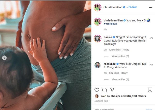 Congrats!: Christina Milian and Cassie Reveal They’re Pregnant on the Same Day