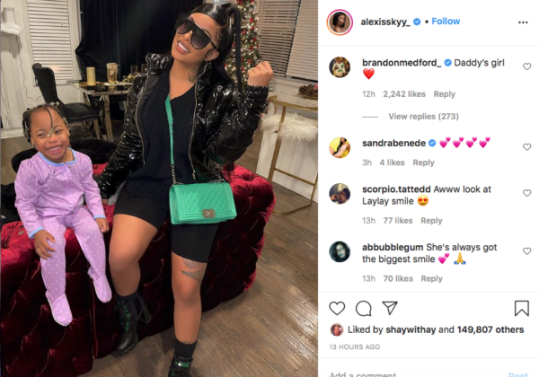 Alexis Skyy Responds to Paternity Allegations After the Alleged Father Comments ‘Daddy’s Little Girl’ Under a New Pic with the Star’s Daughter Alaiya Grace