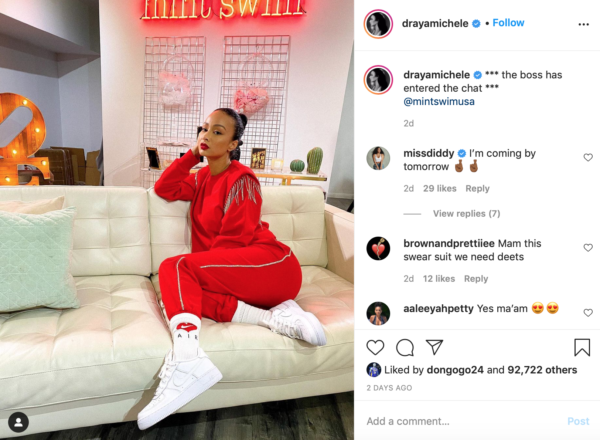 ‘Red for Danger’: Draya Michele Looks Fire In Red Jumpsuit In Latest Fashion Post