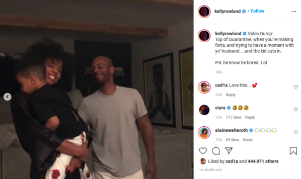 ‘He’s Literally In the Way’: Kelly Rowland Shares Adorable Video of Her Son Titan Crashing Intimate Moment with Her Husband