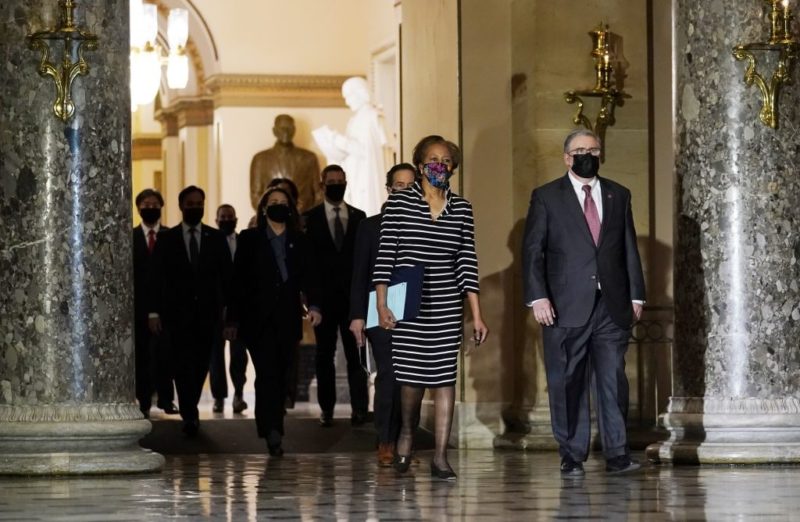 House Dems delivery impeachment case to Senate in ceremonial march