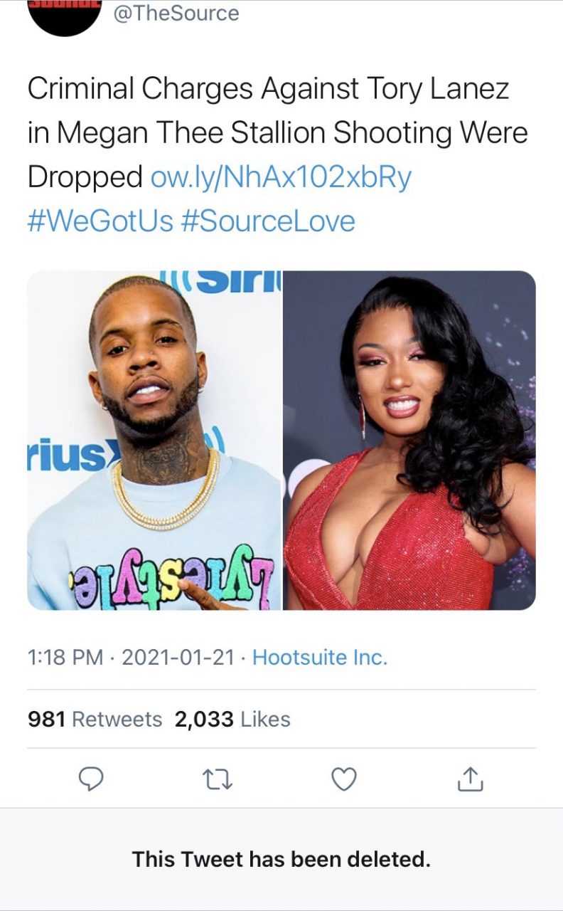 Megan Thee Stallion slams false report on Tory Lanez charges being dropped