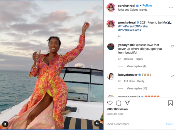 ‘You Was Giving the Boat Driver a Lil Show’: Porsha Williams Lives Her Best Life During Turks and Caicos Vacation