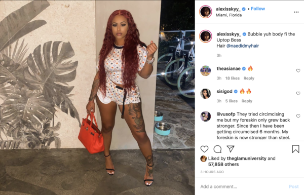 ‘So Baaaaadd’: Alexis Skyy Debuts New Hair Color While Vacationing In Miami