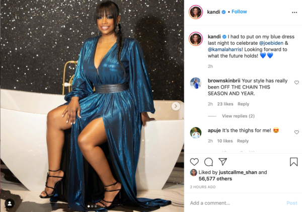 ‘We Like the Bayang’: Kandi Burruss Has Her Comment Section Chattering Up a Storm Over Her Latest Look