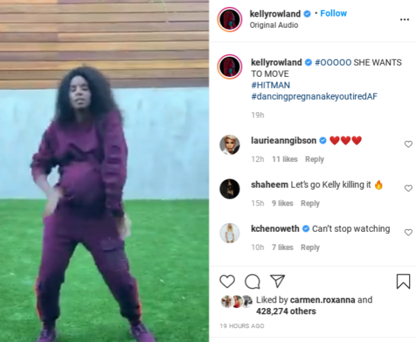 ‘Go Kelly and Baby’: Kelly Rowland Hits Choreography Moves While Almost Nine Months Pregnant, Blowing Fans Away