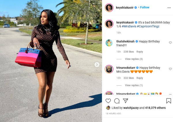’Wait a Damn Min… Didn’t She Just Have Her Baby Days Ago’: Fans Overlook Keyshia Ka’oir’s Birthday Post After They Notice Her Post-Baby Body