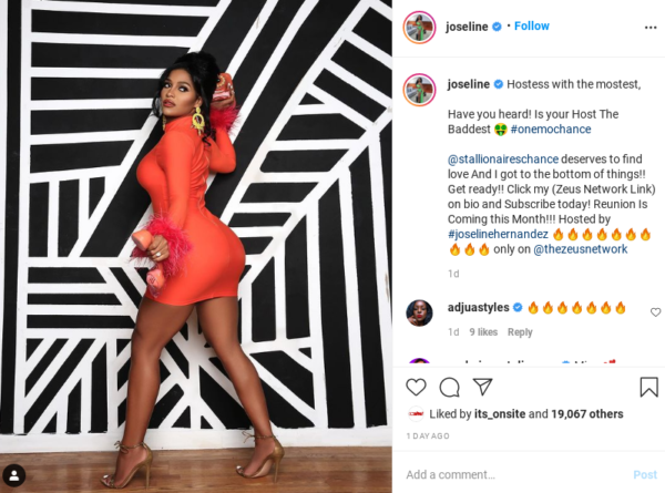 ‘Azzlicious’: Joseline Hernandez’s Fans Marvel Over the Star’s Orange Dress Showcasing Her Best Assets