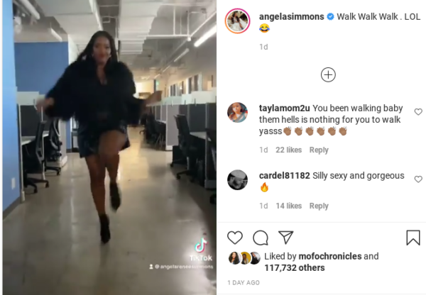 ‘Let Me See You Stomp, Stomp, Stomp’: Angela Simmons’ ‘Walk’ Challenge Goes Left After She’s Critiqued for Being Too ‘Aggressive’ with Her Strut