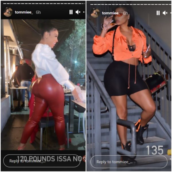 ‘Ain’t No Damn Way That’s a 35lb Difference’: Tommie Lee’s Fans Are In Disbelief After She Says She Went From 170 pounds to 135 pounds.