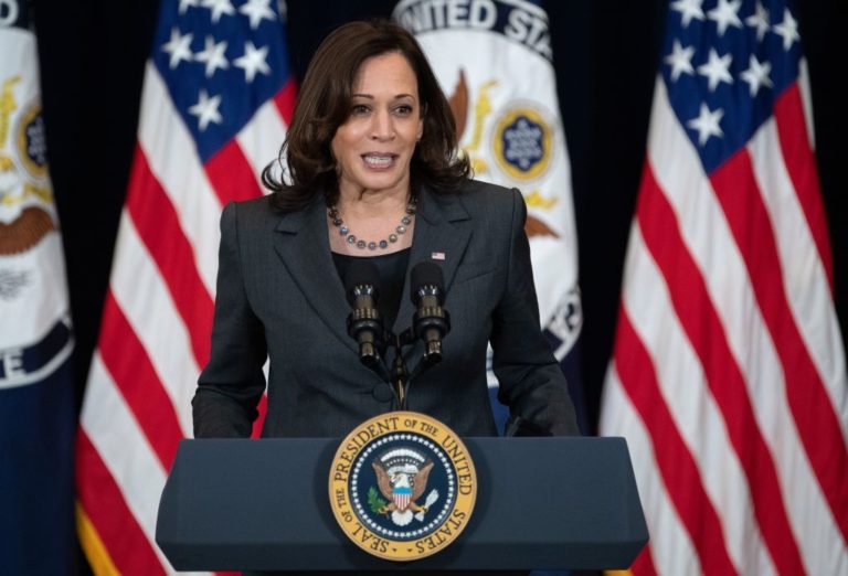 VP Kamala Harris Makes First Tie-Breaking Vote On Resolution To Pass ...