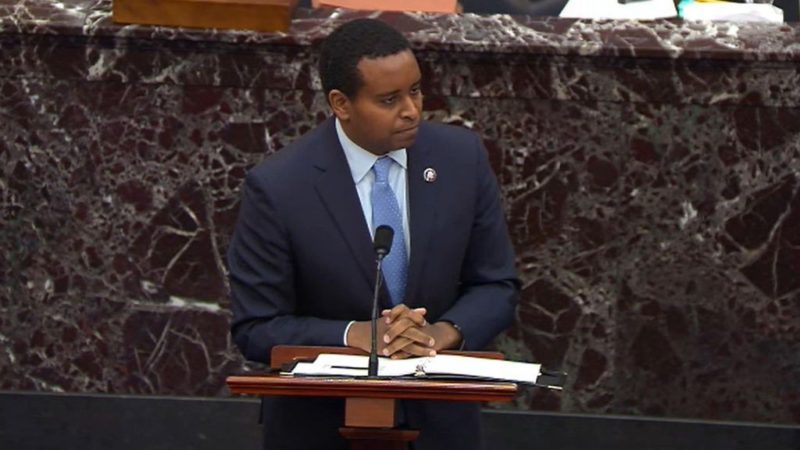 Reps. Joe Neguse, Stacey Plaskett Powerfully Use Trump’s Words Against Him During Impeachment Trial