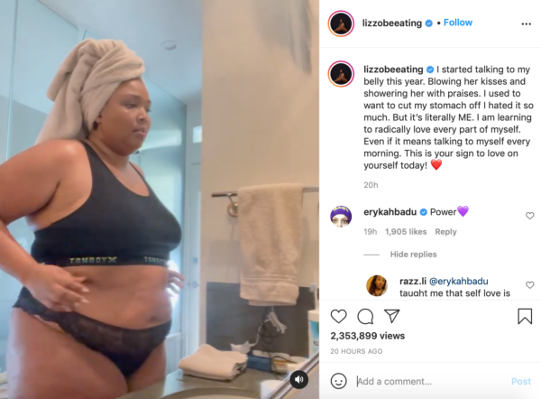 ‘Power’: Erykah Badu Co-Signs Clip of Lizzo Speaking Daily Affirmations to Her Tummy