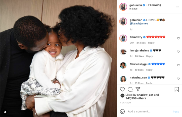‘We Love Smiling Kaav’: Gabrielle Union and Dwyane Wade Cover Daughter Kaavia with Kisses