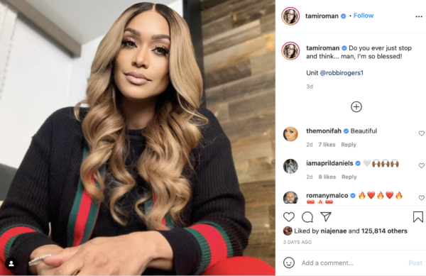 ‘You Never Stop Amazing Us’: Tami Roman Acknowledges How ‘Blessed’ She Is While Debuting New Look