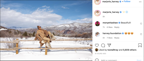 ‘There is None Other’: Marjorie Harvey Showcases Her Impeccable Style in Snowy Background