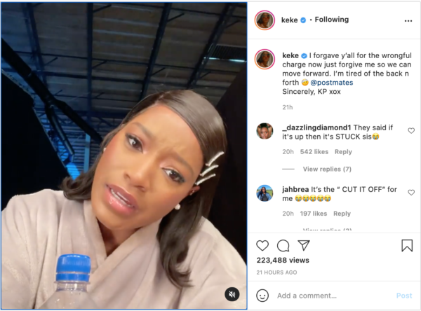 ‘This Is an Important Matter’: Fans Side with Keke Palmer When She Puts Postmates on Blast