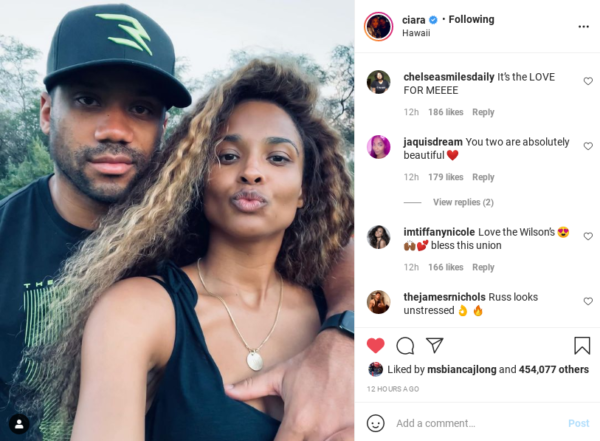 ‘He Want Another Baby Bad’: Ciara’s Latest Selfie with Husband Russell Wilson Causes a Frenzy Among Fans