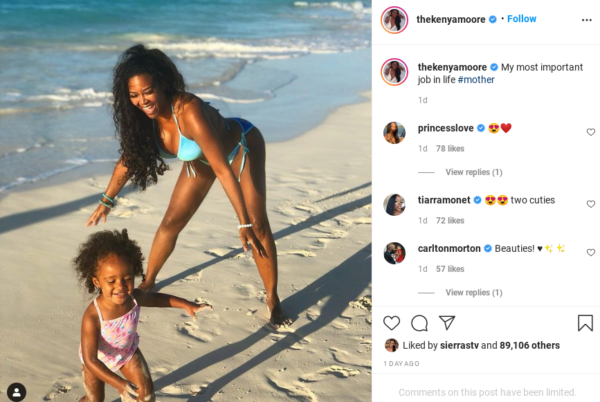 ‘Marc, Who?’: Fans Praise Kenya Moore as She Shows Off Her Bikini Body While Playing with Her Daughter