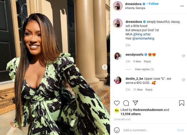 ‘You Ate This Loook Up’: ‘RHOA’ Star Drew Sidora’s Fans Rave Over Her Elegant New Look as She Sports Flashy Jumpsuit