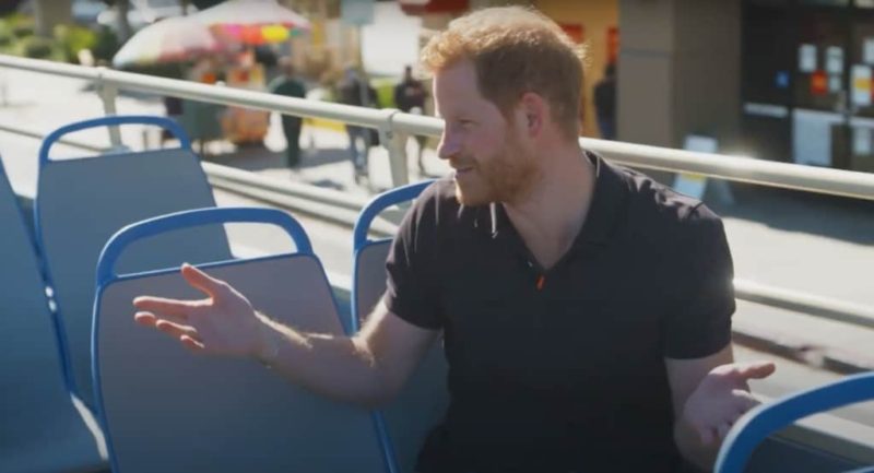 Prince Harry tells James Corden he and Meghan left ‘toxic’ UK to protect mental health