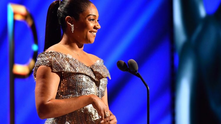 Tiffany Haddish brought to tears as she learns about Grammy win while filming show