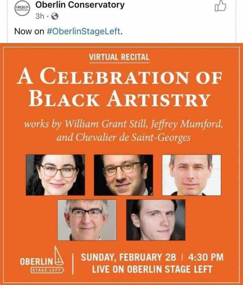Oberlin Conservatory issues apology after promoting BHM event with all-white performers