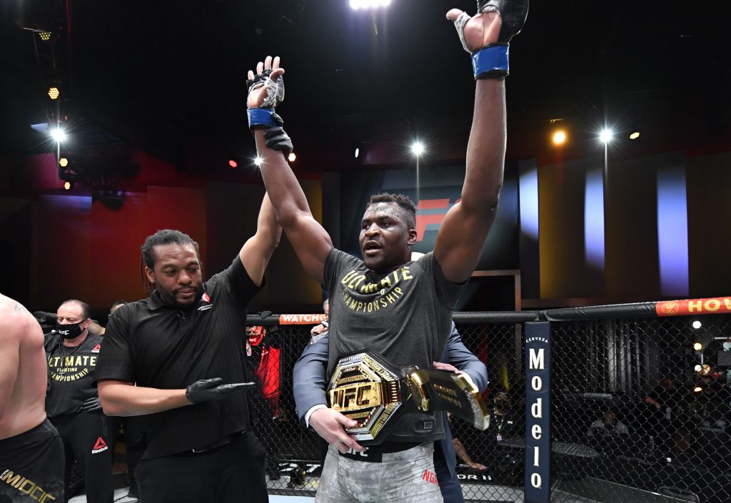 Francis Ngannou stops Miocic, claims UFC heavyweight title