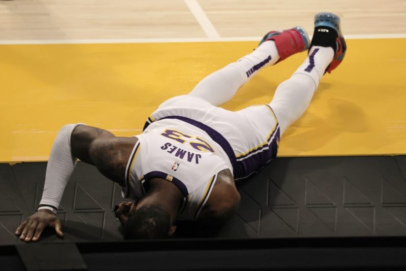 LeBron James ‘out indefinitely’ after suffering painful ankle injury