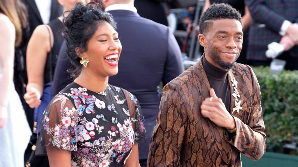 Chadwick Boseman’s wife tearfully accepts his Golden Globes award: ‘He would thank his ancestors’