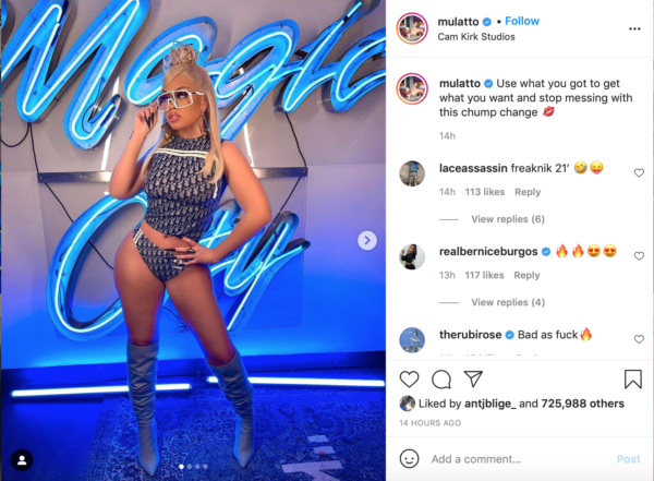 ‘She is Thick and Working That Outfit’: Rapper Mulatto Dresses Up as Ronnie from ‘The Players Club’ In Latest ‘Gram Post