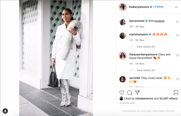 ‘Giving First Lady Vibes!!!!’: Kenya Moore Sends Fans into a Frenzy with All-White Ensemble
