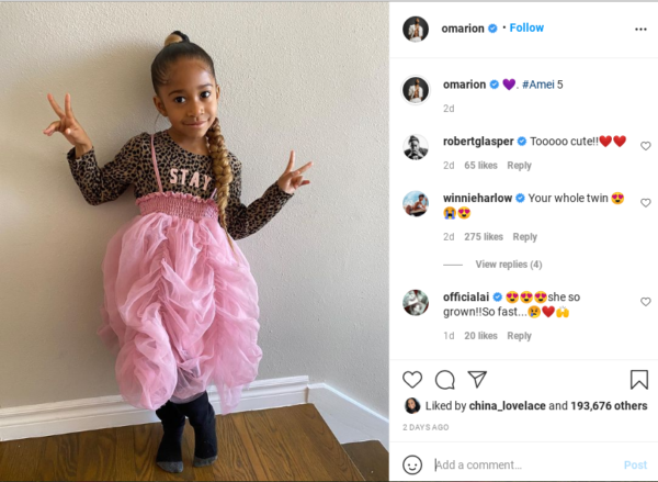 ‘Your Whole Twin’: Fans Are Gushing Over Omarion’s Daughter A’mei Grandberry’s Latest Photo