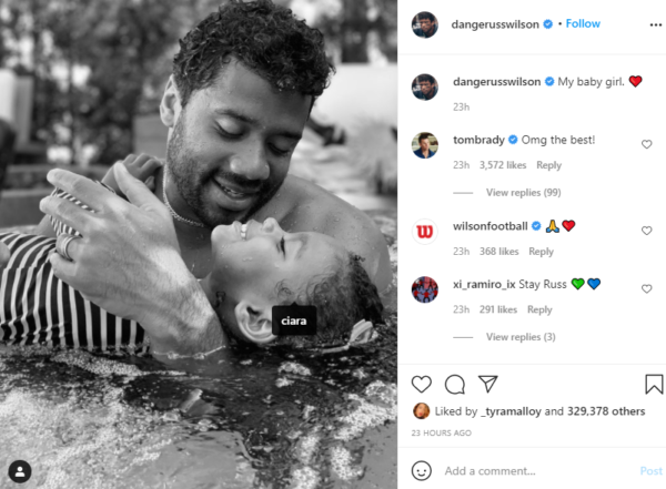‘Nothing Like That Girl and Daddy Time’: Russell Wilson Posts Sweet Photo of Him Swimming with His Daughter
