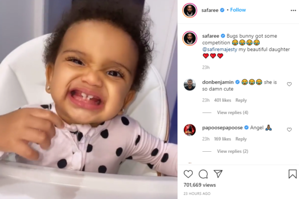‘She Looks Just Like Erica When She Made That Face’: Safaree Samuels Plays with His Daughter, Fans Laugh At Her Facial Expressions