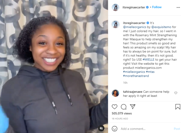 ‘Stop Playing with Me’: Reginae Carter Blasts a Follower for Making Negative Comments About Her Natural Hair