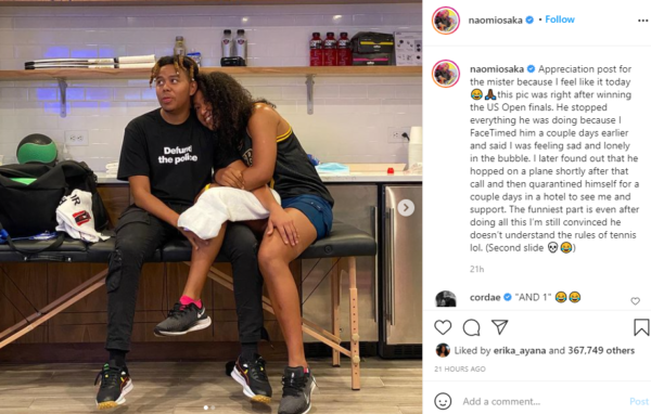 Naomi Osaka Reflects on Boyfriend YBN Cordae Flying Out to See Her Win the U.S. Open: ‘He Stopped Everything He Was Doing’