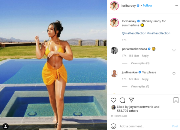 ‘A View with a View’: Fans Drop Jaws After Lori Harvey Sports New Bikini on Instagram