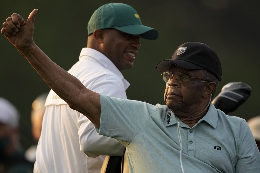 Lee Elder, first Black golfer to play The Masters, helps open tournament in ‘long overdue’ moment