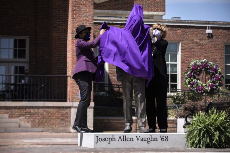 Furman University unveils statue of its first Black student